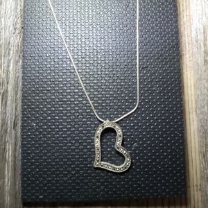 Avon silver heart necklace